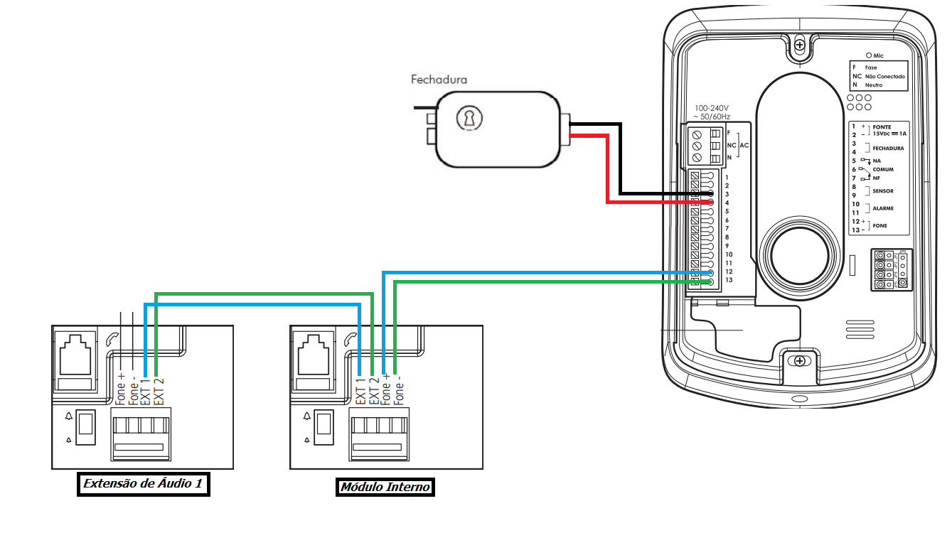 IPR 8010_INSTALAÇÃO COM UMA EXTENSÃO DE AUDIO E FECHADURA.PNG